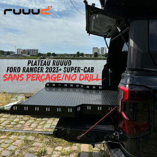 Vassoio scorrevole RUUUD Ford Ranger 2023+ SUPER-CAB | Installazione senza foratura - Xperts 4x4