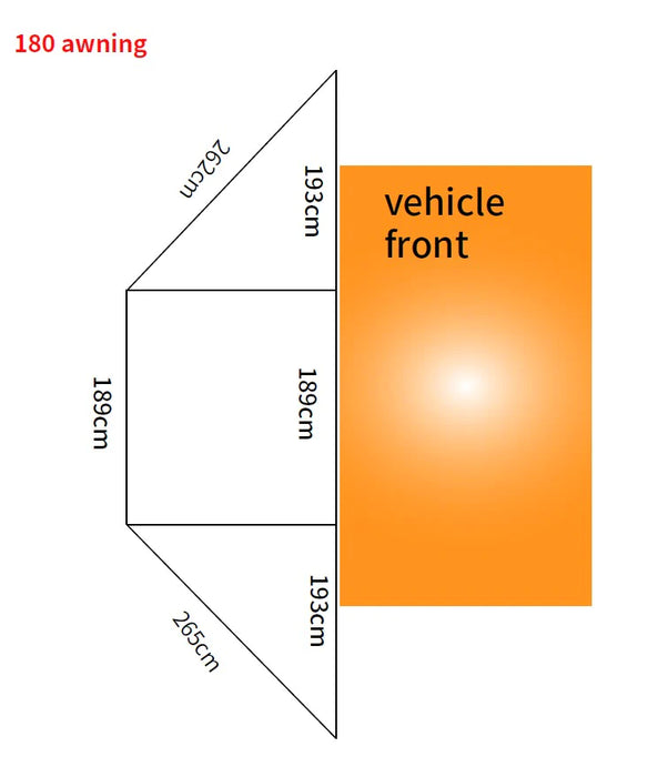 Tendalino  Campboss  Campboss Ombra 4x4 a 180° - A libera installazione A4A-BSA-180 4x4