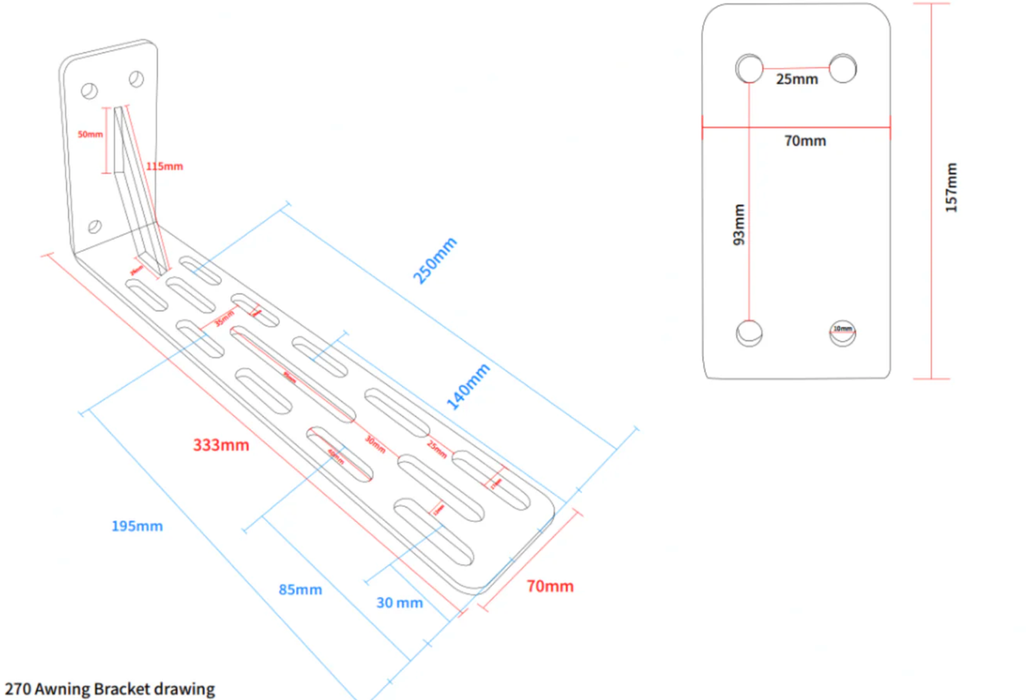 Tendalino  Campboss  Campboss Ombra 4x4 a 180° - A libera installazione A4A-BSA-180 4x4