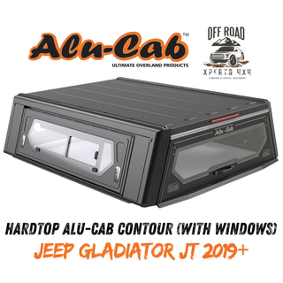 Hardtop  Gladiator Jeep JT 2019+ | Alu-Cab Contour | Alu-Cab nero alluminio con vetri laterali AC-C2-D-JG19-W Xperts4x4