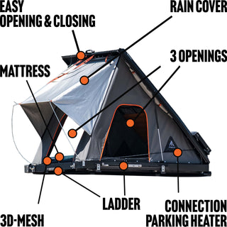 Tende da tetto Expedition Gen 3-R Nero | ALU-CAB Alu-Cab AC-RT-3R-B Xperts4x4