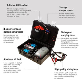 Compressore ARB doppio 12/24V cassa 174L/min con riserva ARB Xperts4x4