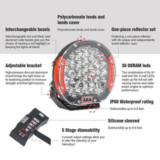 Faro LED Intensity Solis 36 - ARB - Wide Beam (unità) Faro ARB Solis 36 (solo) SJB36F Xperts4x4