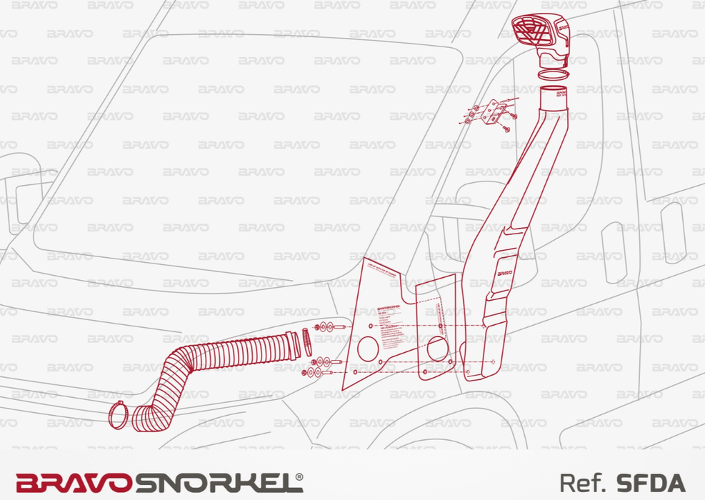 Snorkel Bravo 4x4 - Fiat Ducato 2006+ - Snorkel Bravo - Xperts 4x4