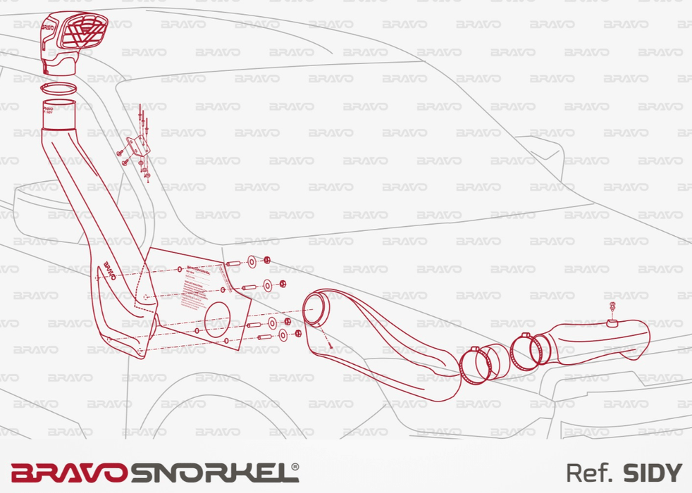 Snorkel Bravo 4x4 - Isuzu D-Max 2012+ - Snorkel Bravo - Xperts 4x4