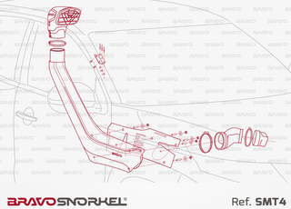 Snorkel Bravo 4x4 - Mitsubishi Triton L200 2019+ Bravo Snorkel SMT4 Xperts4x4.