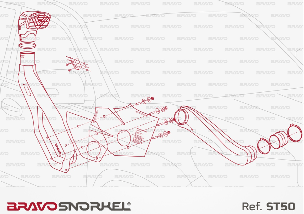 Snorkel Bravo 4x4 - Toyota Land Cruiser / Prado 150 - Snorkel Bravo - Xperts 4x4