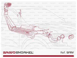 Snorkel Ford Ranger Raptor dal 2023 ad oggi 3.0L PETROL - BRAVO SNORKEL Bravo Snorkel SFRV Xperts4x4