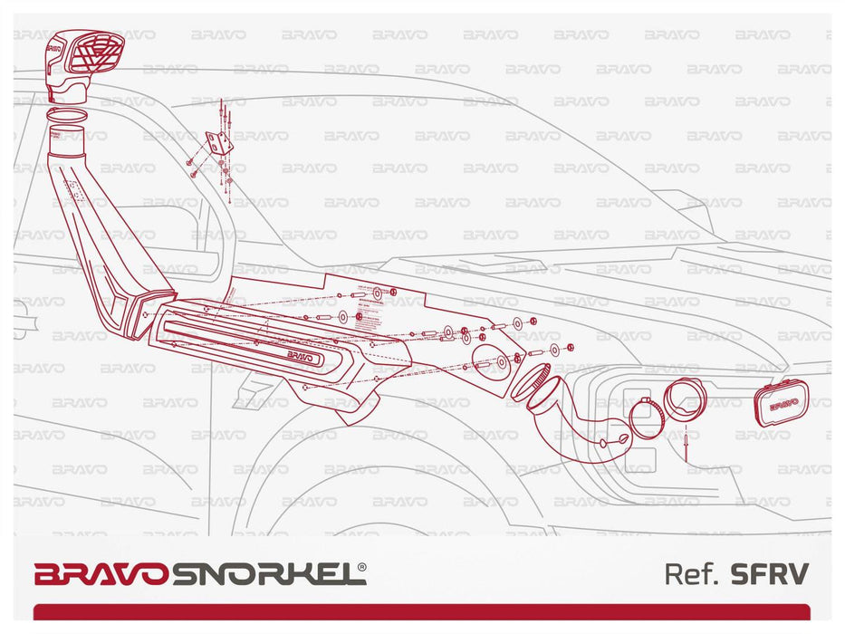 Snorkel Ford Ranger Raptor dal 2023 ad oggi - BRAVO SNORKEL - Bravo Snorkel - Xperts 4x4