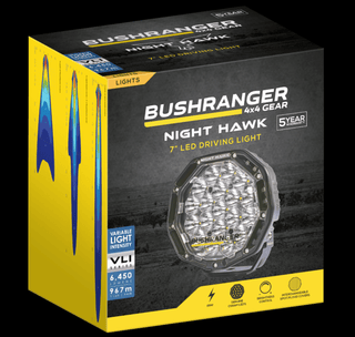 Bushranger  Bushranger 2x Faretti da 7" Night Hawk SR (fascio luminoso incluso) NHX180VLI-KIT+ NHW20VLI Xperts4x4