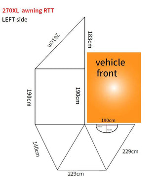 Tendalino  Campboss  Campboss 4x4 Circolare 270° XL - A libera installazione - 4x4 - Xperts 4x4