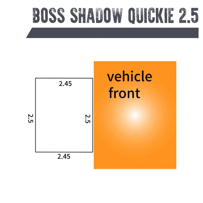 Tendalino  Campboss  Campboss Laterali 2,5 m Easy BOSS Quickie - A libera installazione - 4x4 - Xperts 4x4