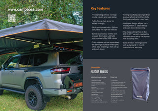 CAMPBOSS  Campboss Cabina doccia - Tenda doccia BOSS Nudie 4x4 A4A-BS-NUDI Xperts4x4