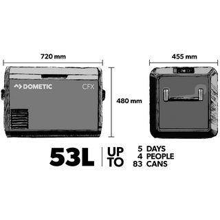 Refrigeratore DOMETIC CFX3 55IM - 53L - Funzione ghiaccio - 12V/24V - Xperts 4x4