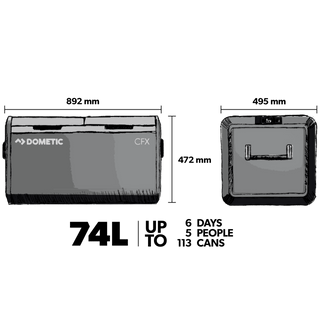 Dometic CFX3 75DZ - 74L Raffreddatore portatile a doppia zona - Xperts 4x4