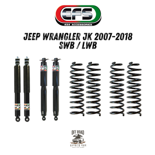 Kit sospensioni Jeep Wrangler JK | EFS ELITE | +40mm/+75mm EFS JK 3 porte = Diesel (SWB) / +40mm / Anteriore = 0-40kg | Posteriore = 0-100kg (SENZA PANHARD BAR) 010.JJK07CD-K40 Xperts4x4