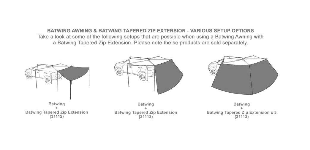 Tendalino  Rhino Rack Parete trapezoidale - Batwing Compact RHINORACK - - Xperts 4x4