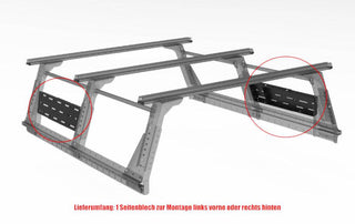 Fissaggi laterali opzionali per cabina extra estensibile Multi-Rack Rhinorack anteriore sinistro + posteriore destro 55-01-0070 Xperts4x4