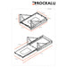 ROCKALU Vassoio inclinabile/scorrevole per frigorifero (850x530 mm) ROCK850 Rockalu