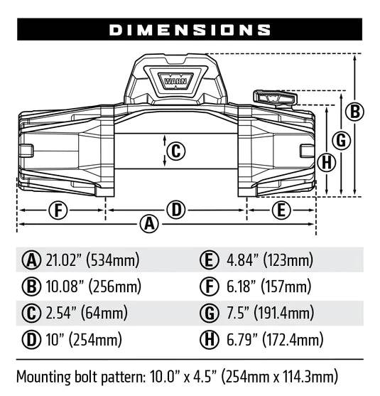 Verricello WARN  Warn VR-EVO 10 | 4,5 Tonnellate | 12V | acciaio - - Xperts 4x4