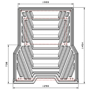 Double Cab Piattaforma scorrevole per pick-up per carichi pesanti | Systeme Universel Xperts 4x4 180.SLTR-DC Xperts4x4