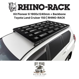 Kit portapacchi 1900x1240mm con dorsale | Toyota Land Cruiser 150 | RHINO-RACK su Xperts4x4 4x4 Accessori Off-Road