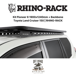 Kit portapacchi 1900x1240mm con dorsale | Toyota Land Cruiser 150 | RHINO-RACK su Xperts4x4 4x4 Accessori Off-Road