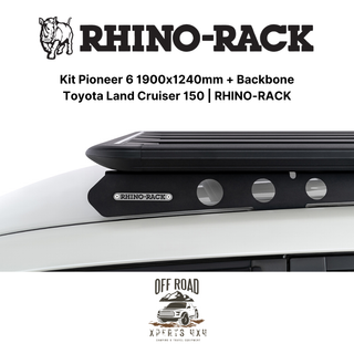 Kit portapacchi 1900x1240mm con dorsale | Toyota Land Cruiser 150 | RHINO-RACK su Xperts4x4 4x4 Accessori Off-Road