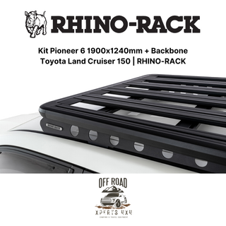 Kit portapacchi 1900x1240mm con dorsale | Toyota Land Cruiser 150 | RHINO-RACK su Xperts4x4 4x4 Accessori Off-Road