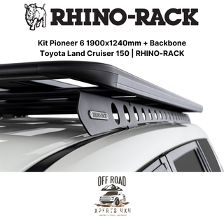 Kit portapacchi 1900x1240mm con dorsale | Toyota Land Cruiser 150 | RHINO-RACK su Xperts4x4 4x4 Accessori Off-Road