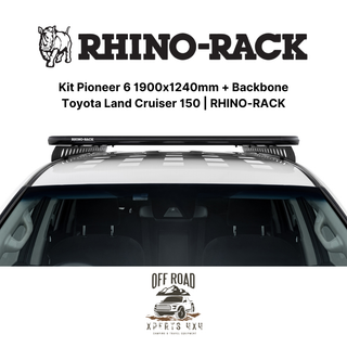 Kit portapacchi 1900x1240mm con dorsale | Toyota Land Cruiser 150 | RHINO-RACK su Xperts4x4 4x4 Accessori Off-Road