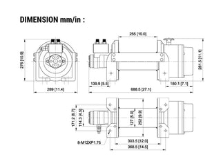 Verricello Hydraulic COMEUP HV 15 - 6 800 kg - 60 l/min su Xperts4x4 4x4 Off-Road Accessories