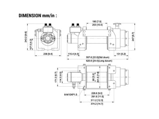 Verricello Hydraulic COMEUP HV 8 - 3 630 kg - 4x4 & Riparazione su Xperts4x4 4x4 Off-Road Accessories