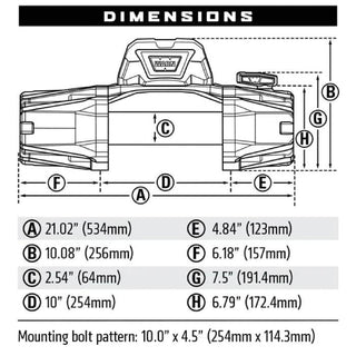 Verricello WARN VR-EVO 12S | 5.4T | Cavo sintetico | 12V su Xperts4x4 4x4 Accessori Fuoristrada