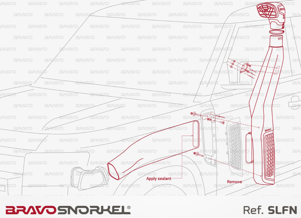 Snorkel Bravo 4x4 - Land Rover Defender 2019+ SLFN Bravo Snorkel